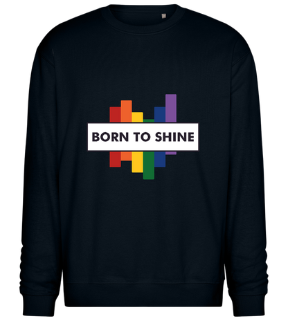 Born to Shine Design - Comfort Essential Unisex Sweater_BLACK_front