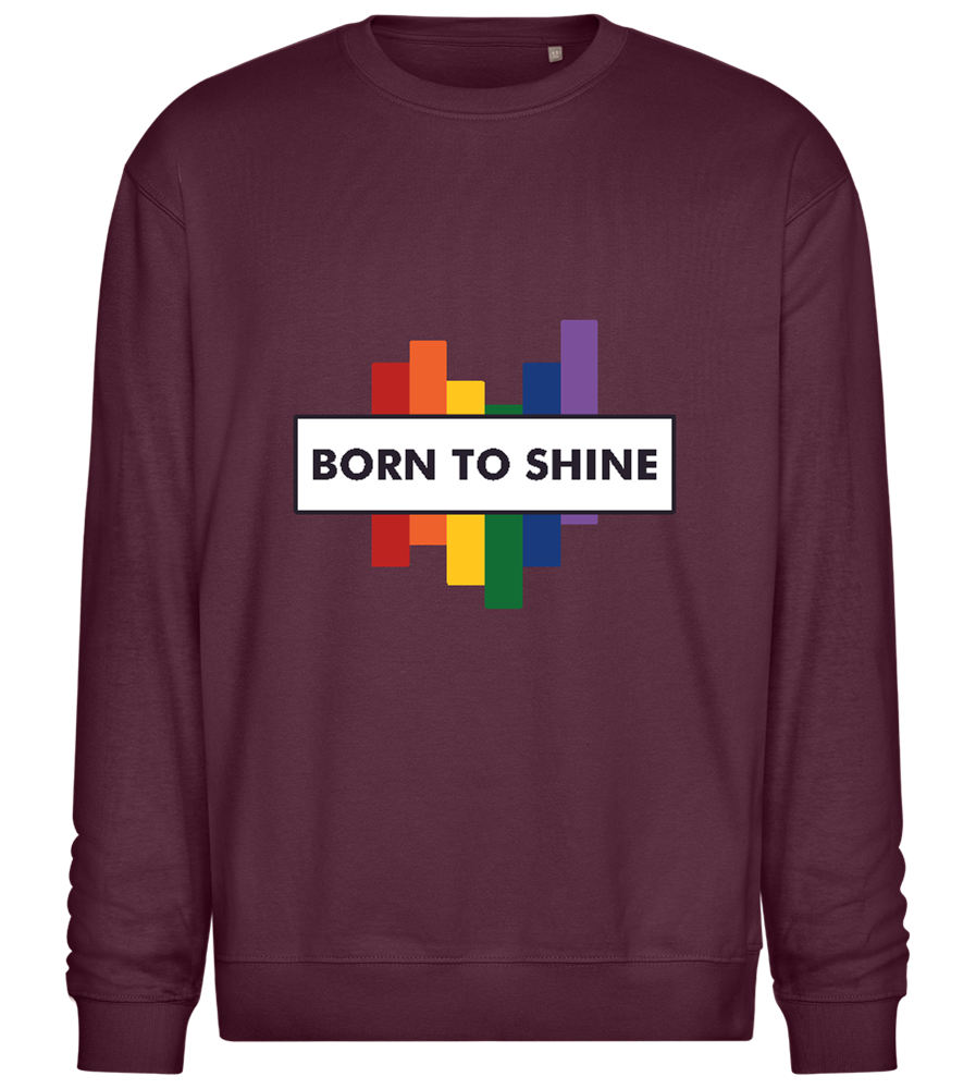 Born to Shine Design - Comfort Essential Unisex Sweater_BORDEAUX_front