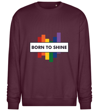 Born to Shine Design - Comfort Essential Unisex Sweater_BORDEAUX_front