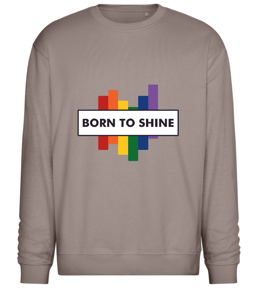 Born to Shine Design - Comfort Essential Unisex Sweater_CHARCOAL CHIN_front