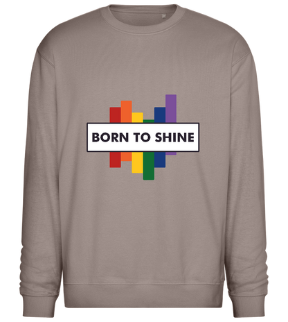 Born to Shine Design - Comfort Essential Unisex Sweater_CHARCOAL CHIN_front