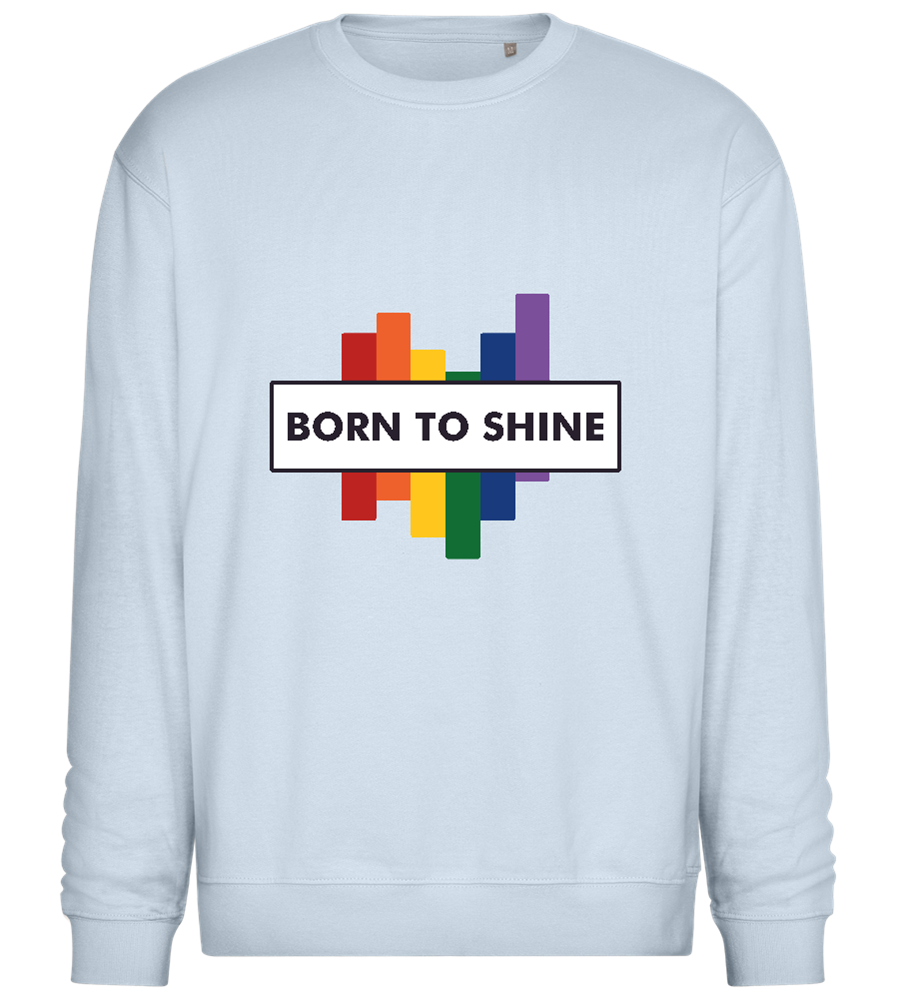 Born to Shine Design - Comfort Essential Unisex Sweater_CREAMY BLUE_front