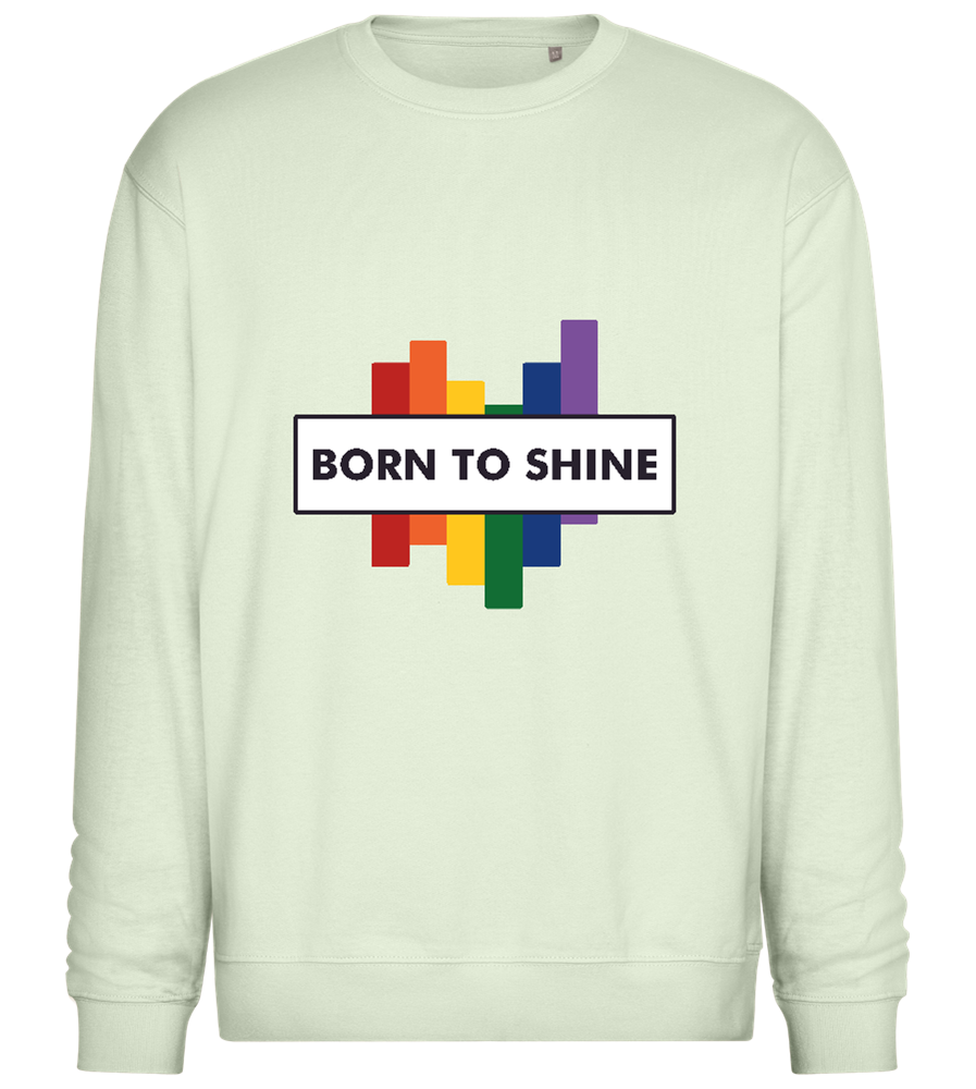 Born to Shine Design - Comfort Essential Unisex Sweater_CREAMY GREEN_front