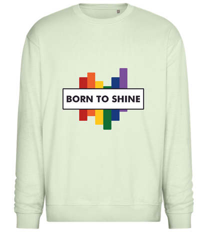 Born to Shine Design - Comfort Essential Unisex Sweater_CREAMY GREEN_front