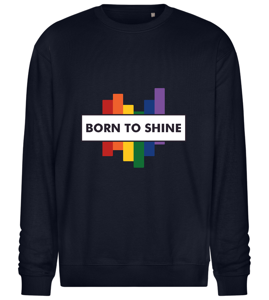 Born to Shine Design - Comfort Essential Unisex Sweater_FRENCH NAVY_front