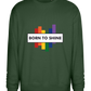 Born to Shine Design - Comfort Essential Unisex Sweater_GREEN BOTTLE_front