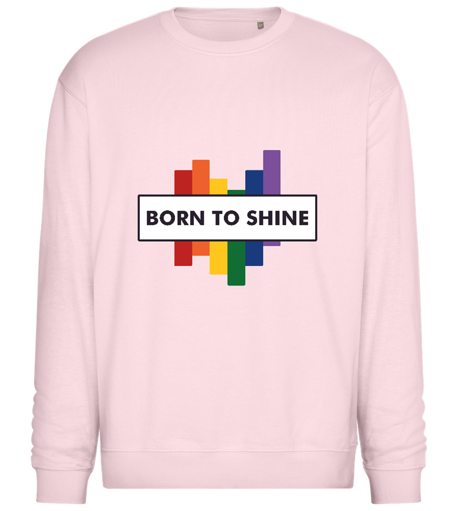 Born to Shine Design - Comfort Essential Unisex Sweater_LIGHT PEACH ROSE_front