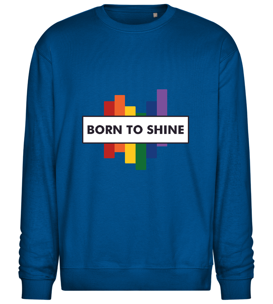 Born to Shine Design - Comfort Essential Unisex Sweater_ROYAL_front