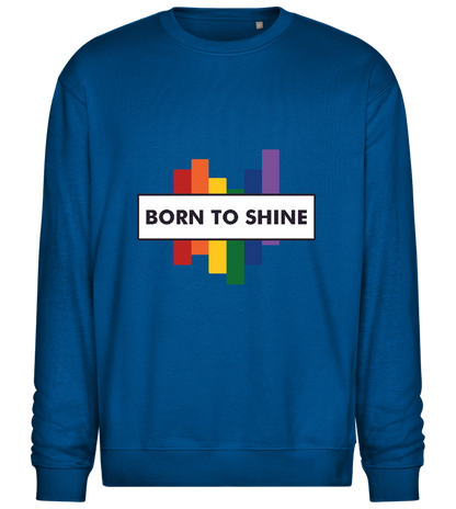 Born to Shine Design - Comfort Essential Unisex Sweater_ROYAL_front