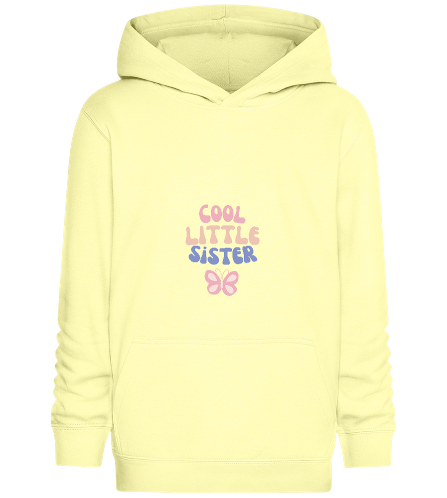 Cool Little Sister Butterfly Pastel Design - Comfort Kids Hoodie_AMARELO CLARO_front