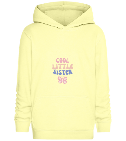 Cool Little Sister Butterfly Pastel Design - Comfort Kids Hoodie_AMARELO CLARO_front