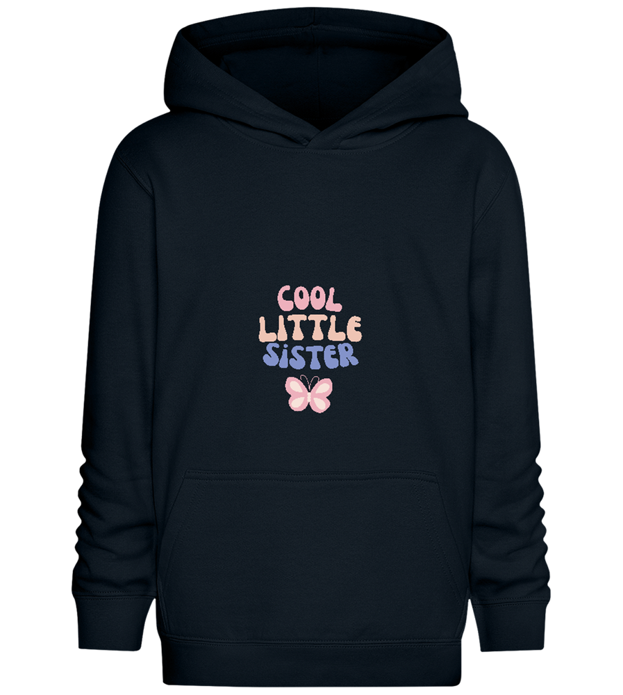 Cool Little Sister Butterfly Pastel Design - Comfort Kids Hoodie_BLACK_front