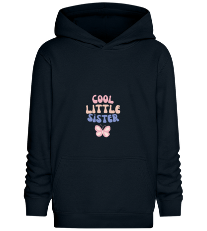 Cool Little Sister Butterfly Pastel Design - Comfort Kids Hoodie_BLACK_front