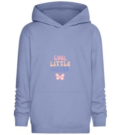 Cool Little Sister Butterfly Pastel Design - Comfort Kids Hoodie_BLUE_front