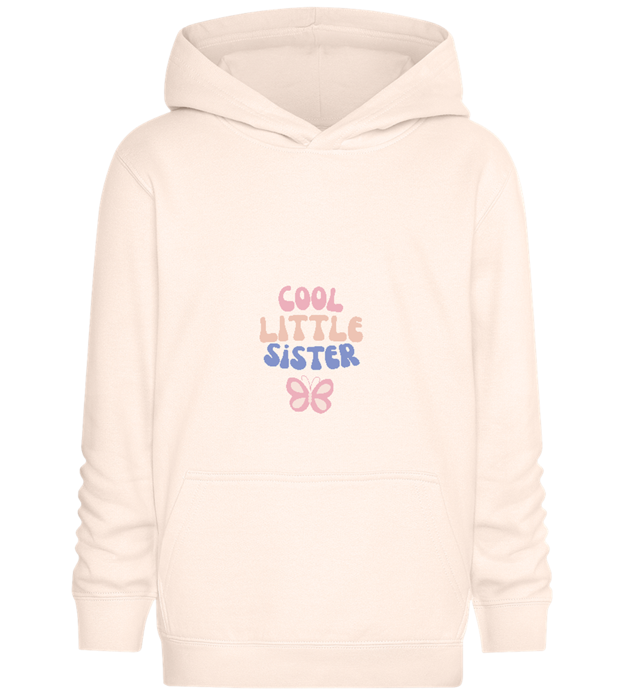 Cool Little Sister Butterfly Pastel Design - Comfort Kids Hoodie_LIGHT PEACH ROSE_front