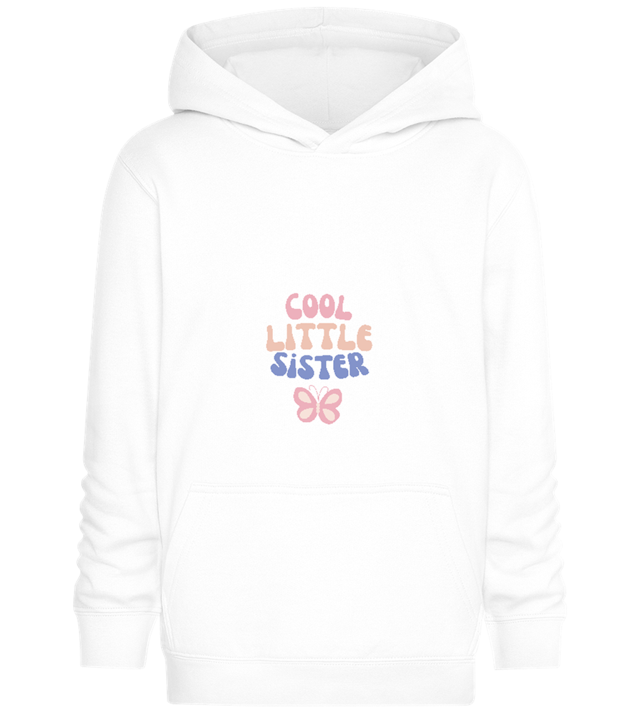 Cool Little Sister Butterfly Pastel Design - Comfort Kids Hoodie_WHITE_front