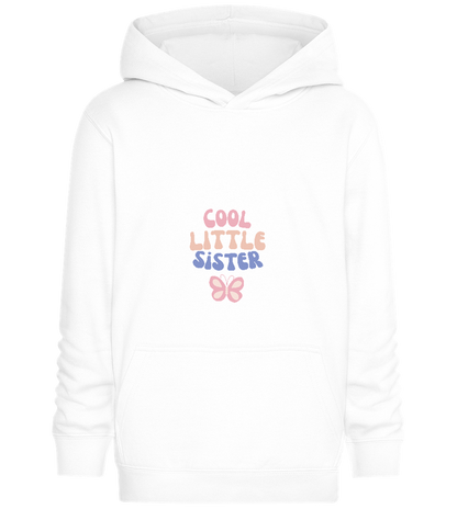 Cool Little Sister Butterfly Pastel Design - Comfort Kids Hoodie_WHITE_front