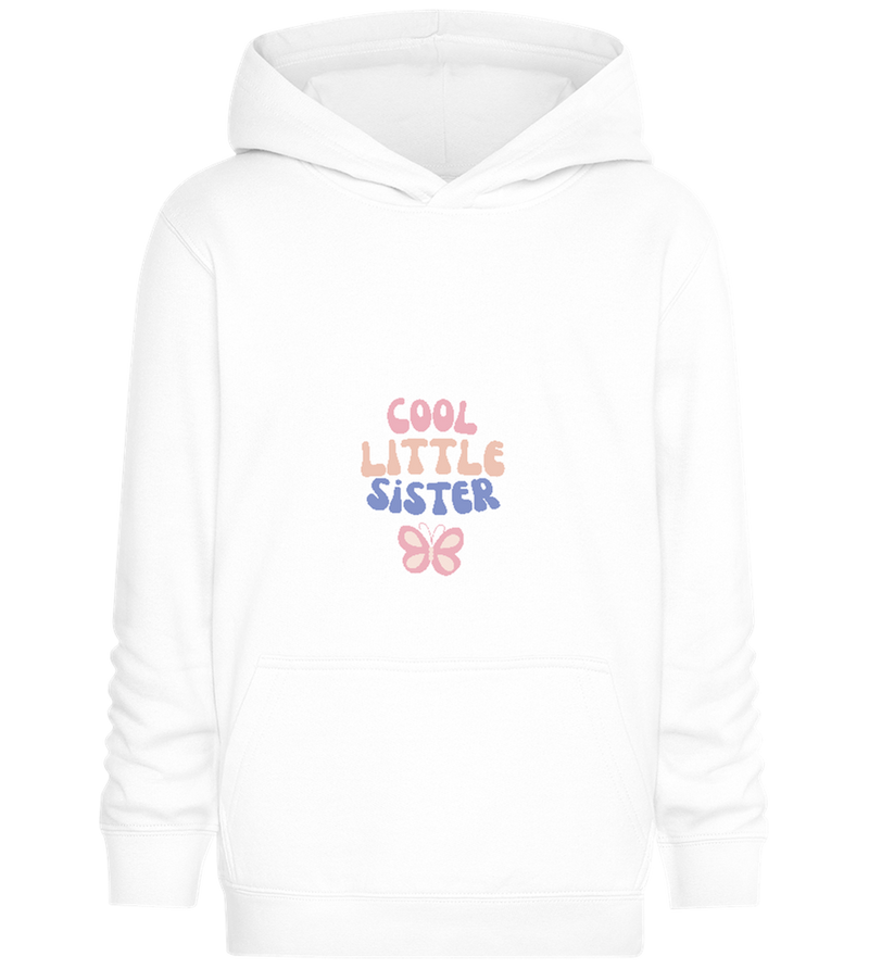 Cool Little Sister Butterfly Pastel Design - Comfort Kids Hoodie_WHITE_front