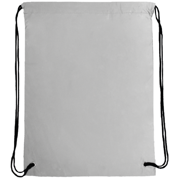 Reflective Drawstring Bag_SILVER_front