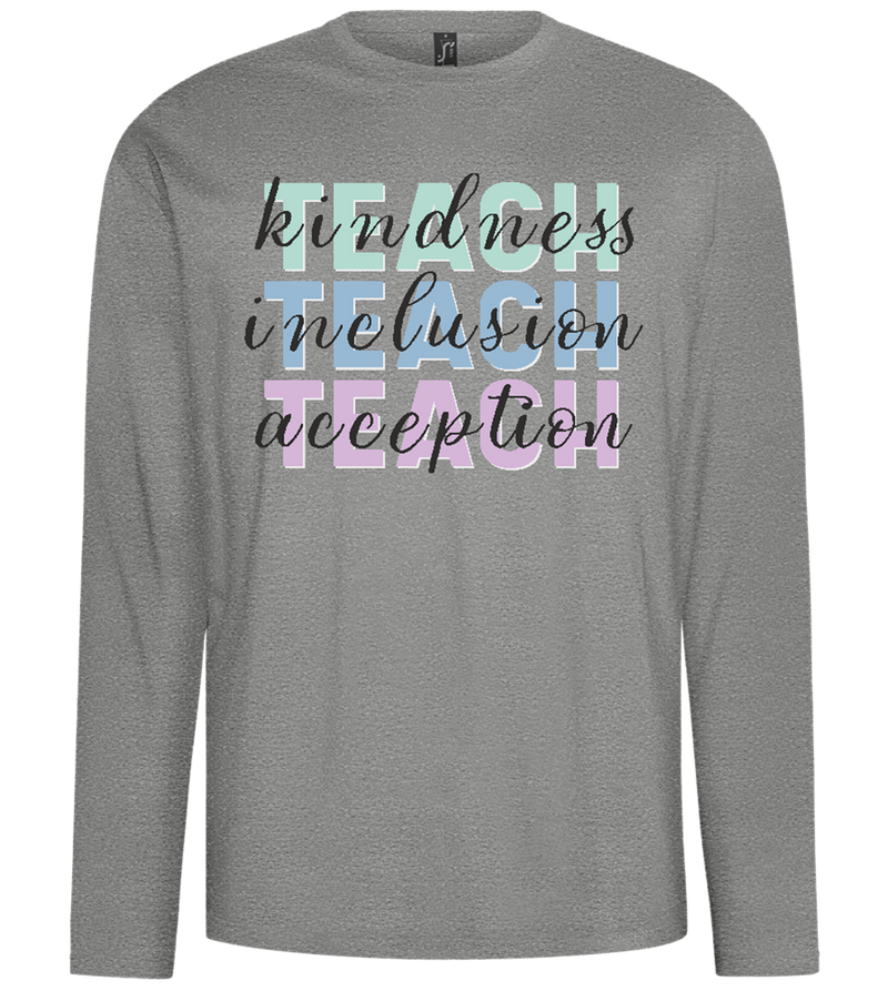 Kindness Inclusion Acception Design - Comfort men's long sleeve t-shirt_ORION GREY_front