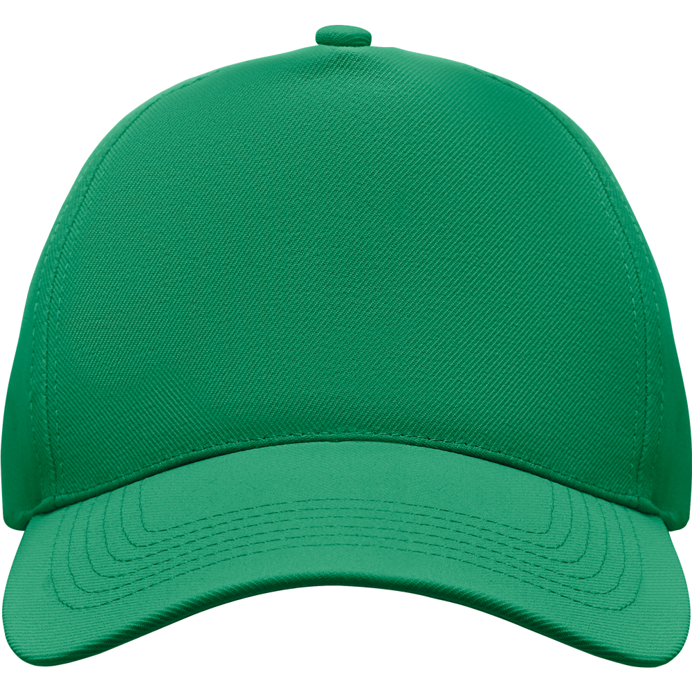 5-Panel Polyester Baseball Cap_GREEN_front