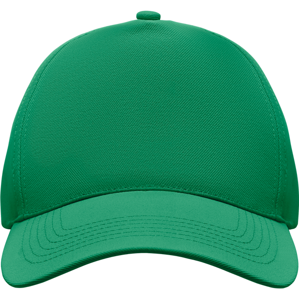 5-Panel Polyester Baseball Cap_GREEN_front