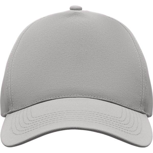 5-Panel Polyester Baseball Cap_GREY_front