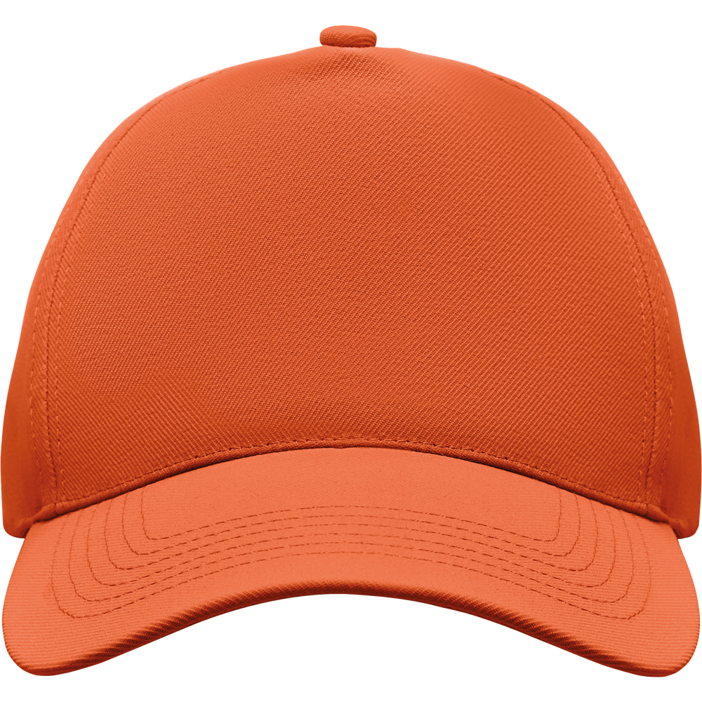 5-Panel Polyester Baseball Cap_ORANGE_front