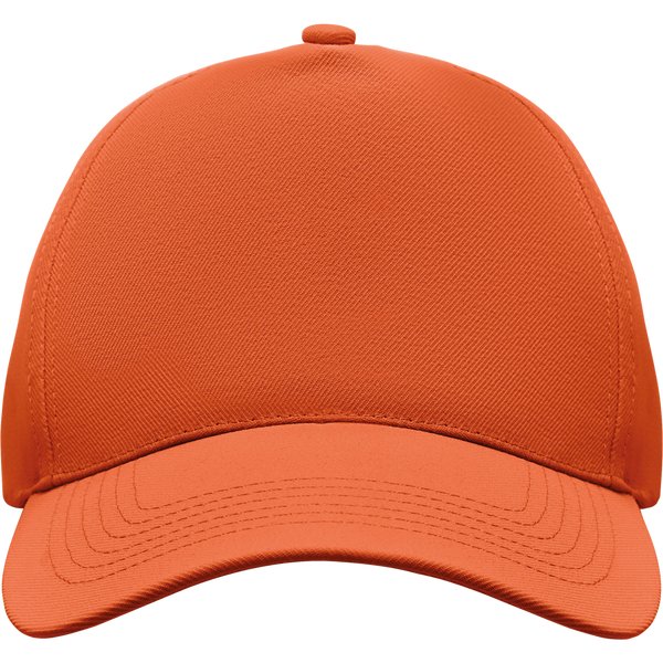5-Panel Polyester Baseball Cap_ORANGE_front