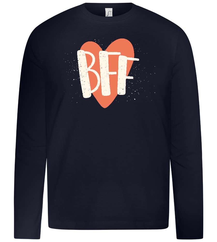 BFF Heart Design - Premium kids long sleeve t-shirt_FRENCH NAVY_front