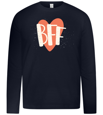 BFF Heart Design - Premium kids long sleeve t-shirt_FRENCH NAVY_front