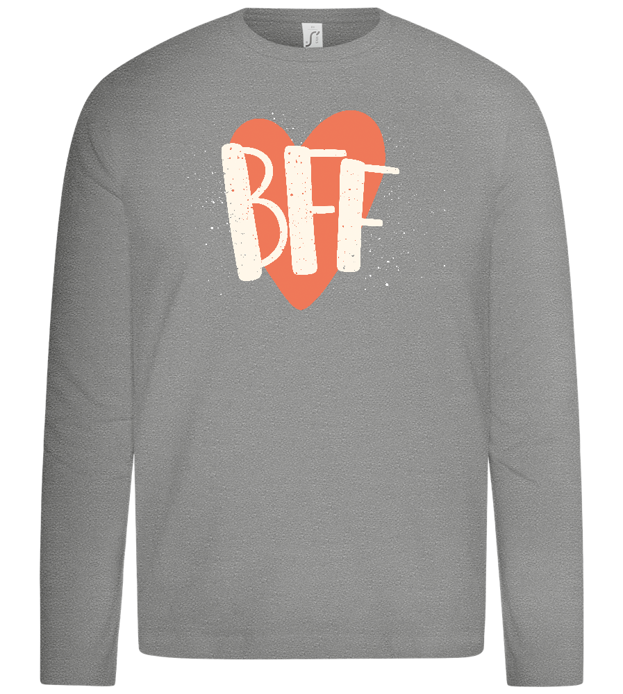 BFF Heart Design - Premium kids long sleeve t-shirt_ORION GREY_front