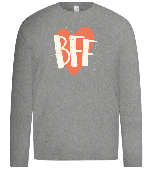 BFF Heart Design - Premium kids long sleeve t-shirt_ORION GREY_front