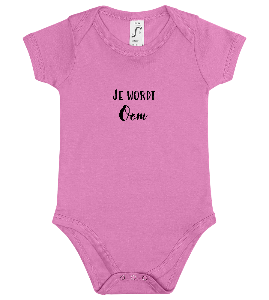 Je Wordt Oom Design - Baby bodysuit_PINK ORCHID_front