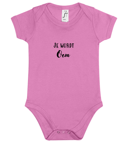 Je Wordt Oom Design - Baby bodysuit_PINK ORCHID_front