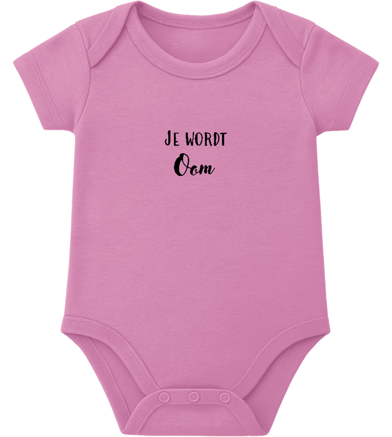 Je Wordt Oom Design - Baby bodysuit_PINK ORCHID_front