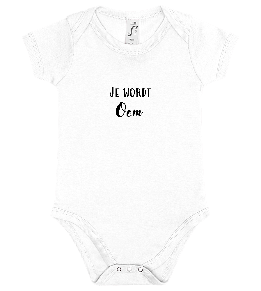 Je Wordt Oom Design - Baby bodysuit_WHITE_front