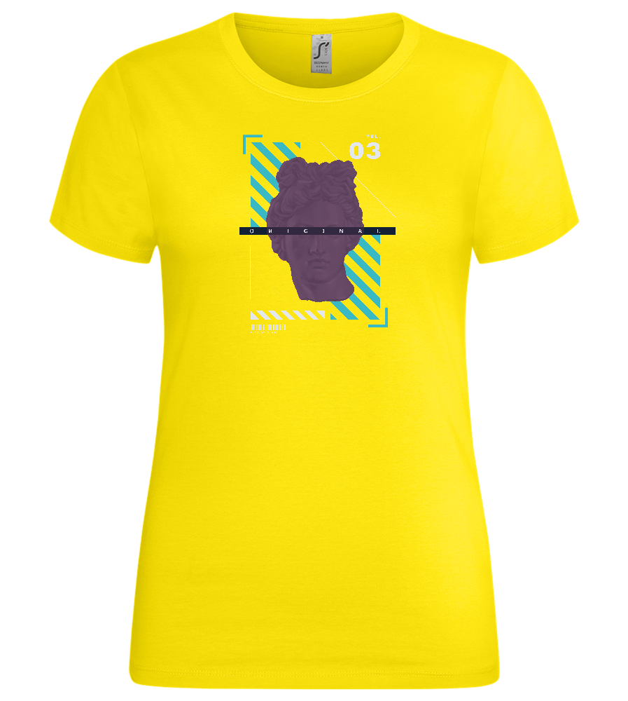 The Original Angel Design - Premium women's t-shirt_YELLOW_front