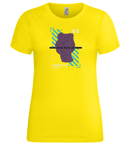 The Original Angel Design - Premium women's t-shirt_YELLOW_front