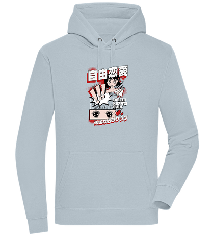 Lonely Hearts Design - Premium unisex hoodie_CREAMY BLUE_front