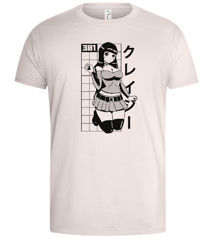 Cute Posing Girl Design - Basic men's t-shirt_LIGHT PINK_front