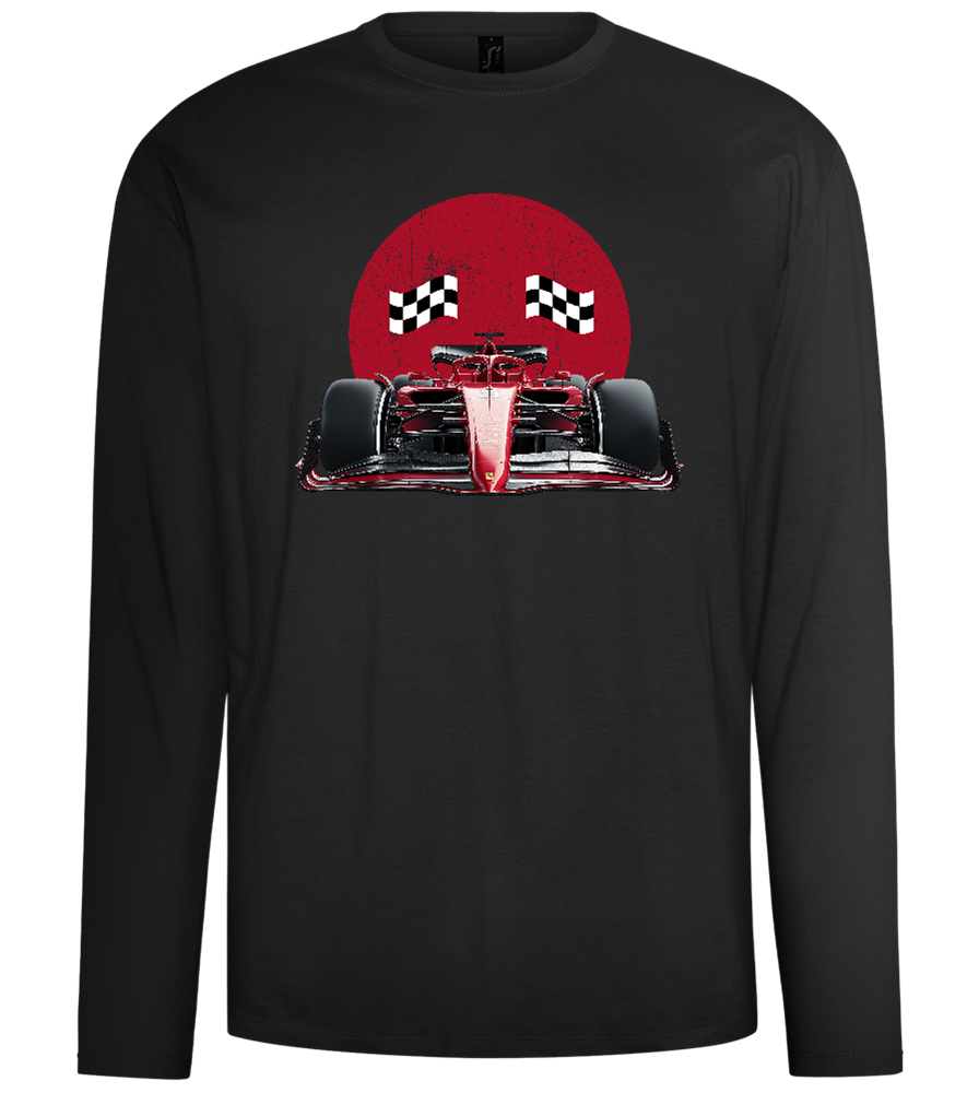 Speed Demon Design - Comfort men's long sleeve t-shirt_DEEP BLACK_front