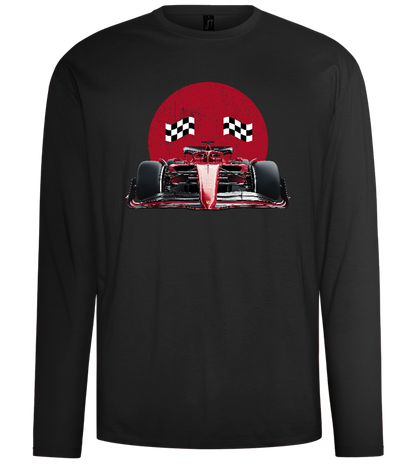 Speed Demon Design - Comfort men's long sleeve t-shirt_DEEP BLACK_front