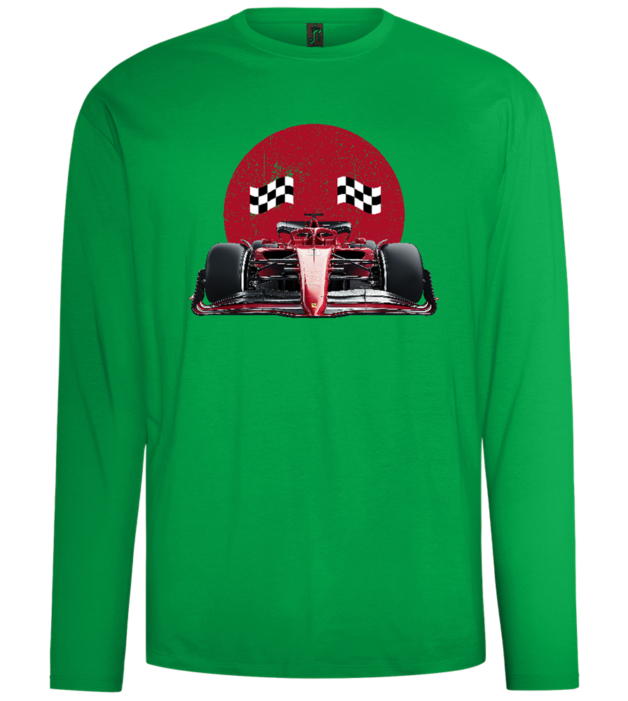 Speed Demon Design - Comfort men's long sleeve t-shirt_MEADOW GREEN_front