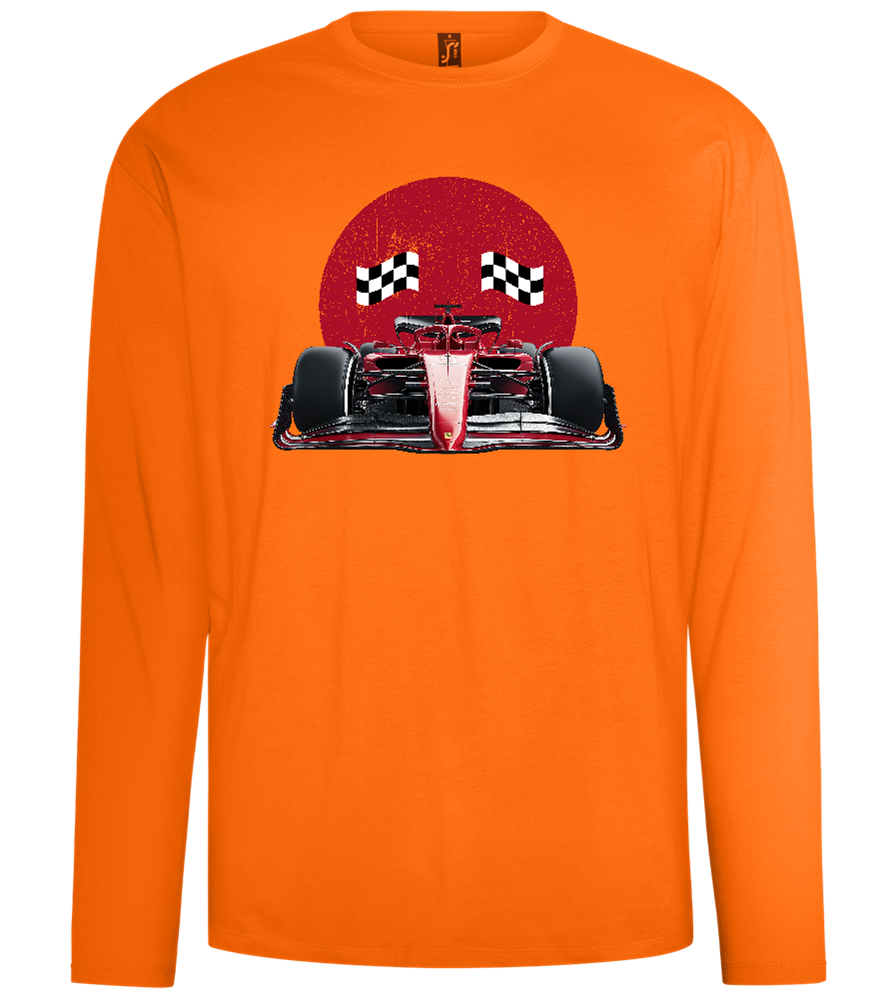 Speed Demon Design - Comfort men's long sleeve t-shirt_ORANGE_front