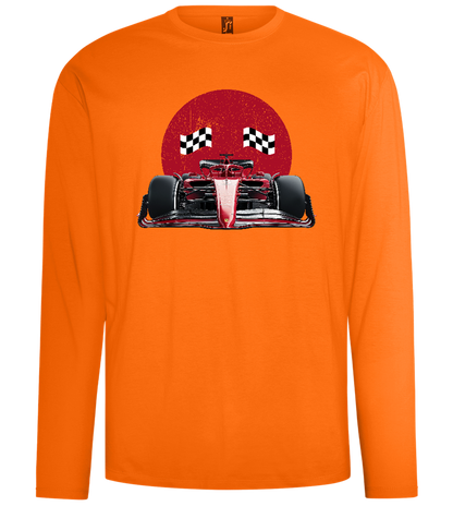 Speed Demon Design - Comfort men's long sleeve t-shirt_ORANGE_front