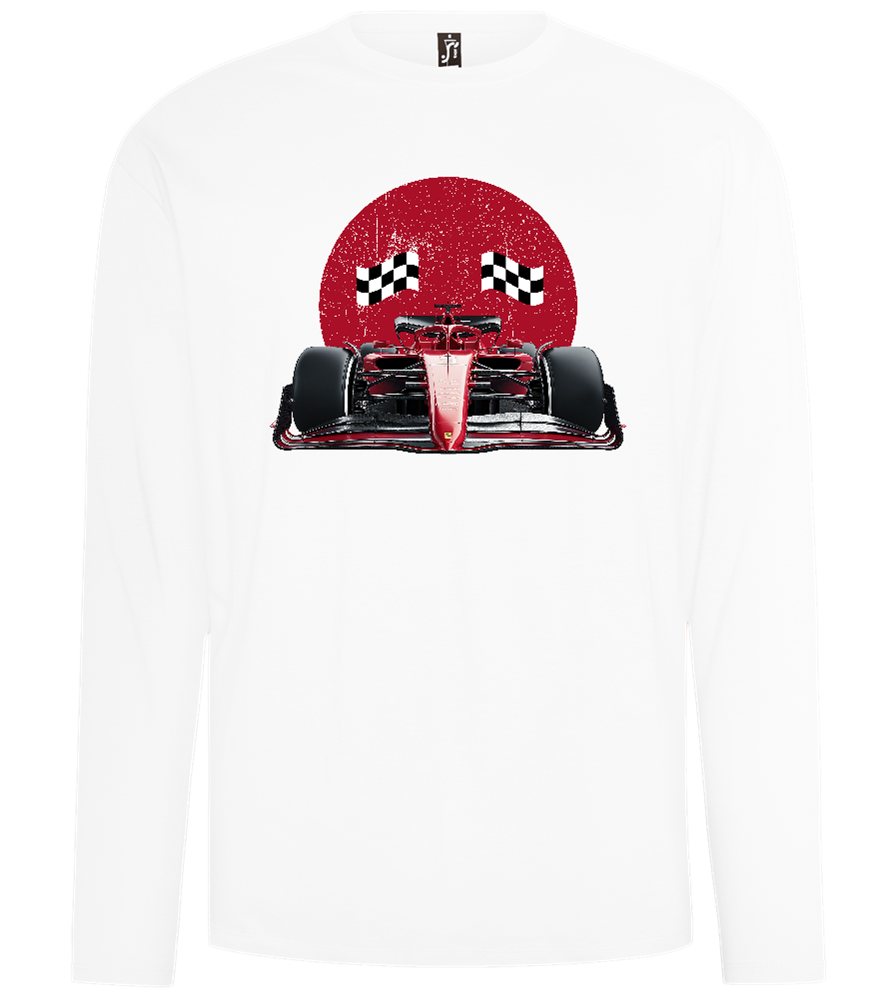 Speed Demon Design - Comfort men's long sleeve t-shirt_WHITE_front