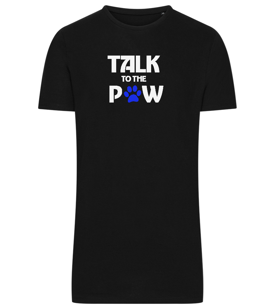 Talk to the Paw Design - Comfort men's long t-shirt_DEEP BLACK_front