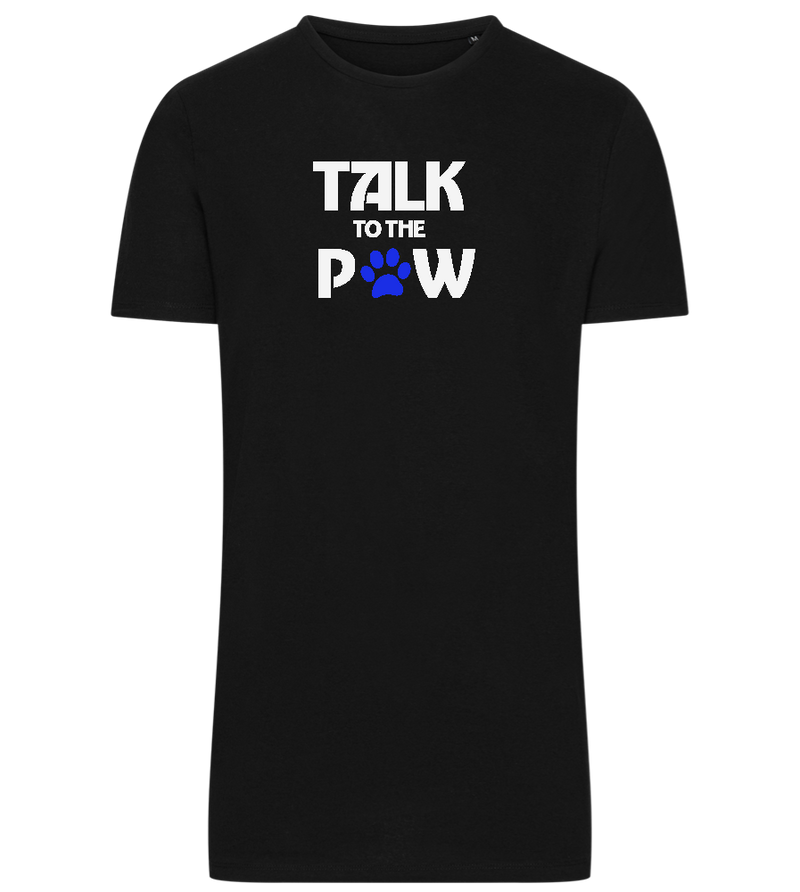 Talk to the Paw Design - Comfort men's long t-shirt_DEEP BLACK_front