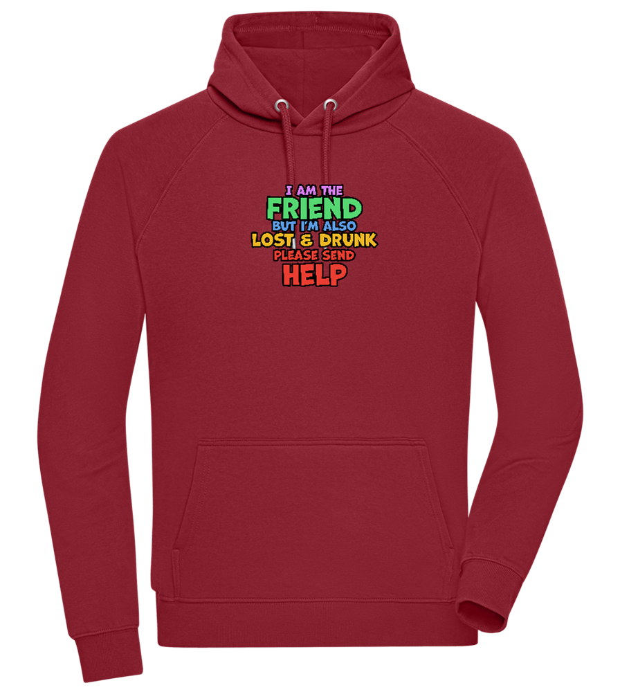 I am the Friend Design - Comfort unisex hoodie_BORDEAUX_front